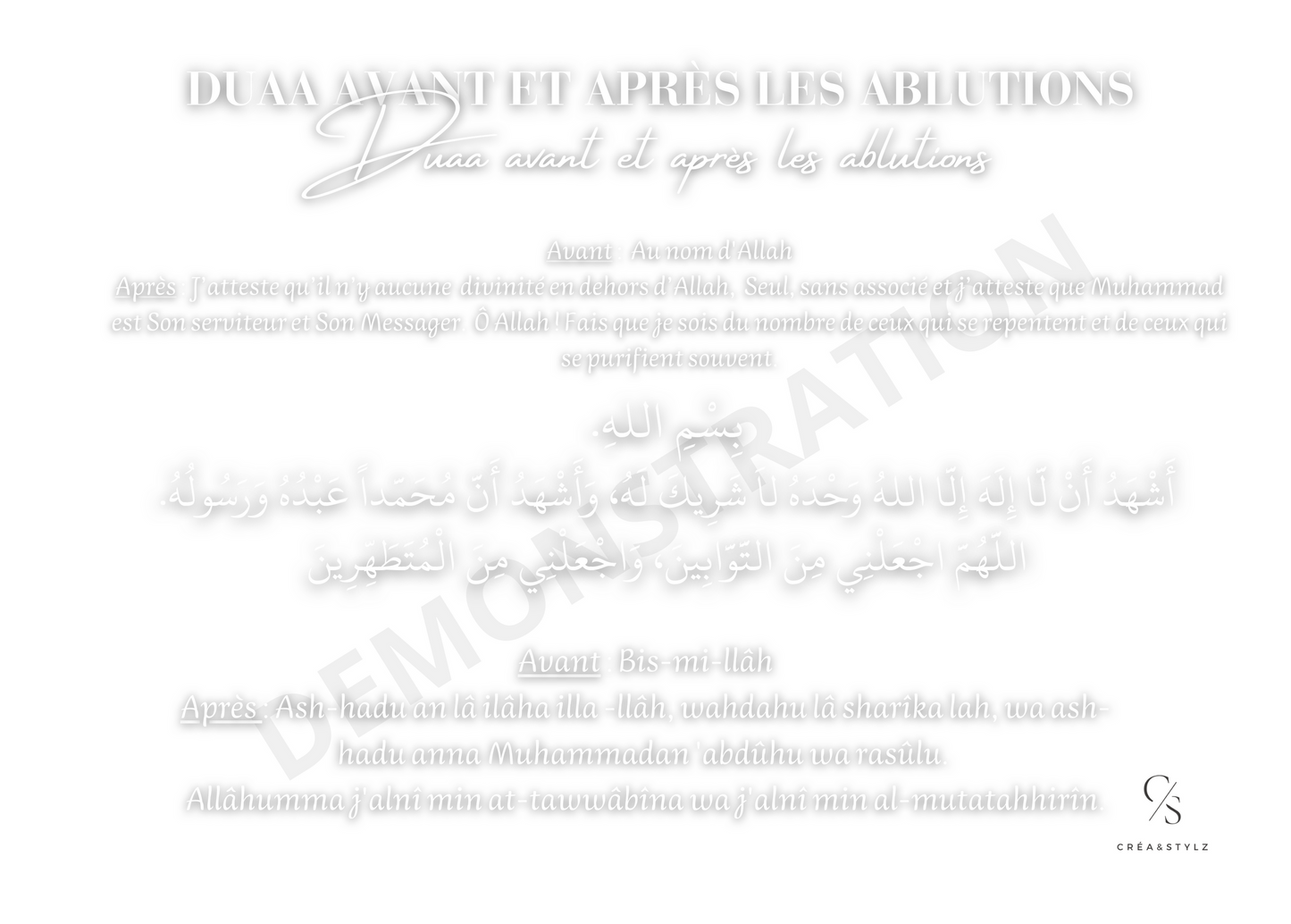 ÉTIQUETTES DUAAS - INVOCATIONS RELIGIEUSES